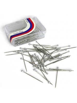 Alivascarf Toplu Iğne Gümüş Gri Renk 50 x 2 100 Adet 2.5cm - Eşarp ve Şal Iğnesi - Kadın Tesettür Iğne