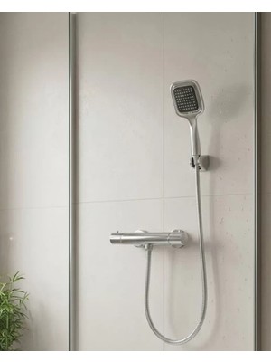Zenvia Çok Fonksiyonlu Siyah El Duşu Seti Spiral Hortum ve Duş Askısı Banyo Duş Başlığı