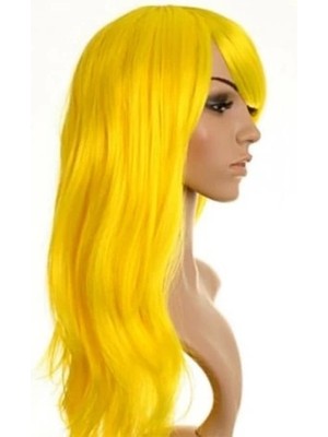 Epilons Sarı Renk Uzun Parti Peruğu