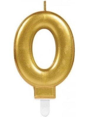 Epilons 0 Rakamı Mum Gold Renk
