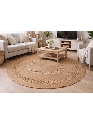 Armağan Garajı El Yapımı Jüt Ip Dekoratif Paspas Antre Mutfak Salon Kapı Önü Halısı Ölçü ve Renk Bilgisi Açıklamada