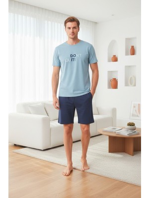 Seboteks %100 Pamuklu Kısa Kollu Cepli Erkek Şortlu Pijama Takımı 2016