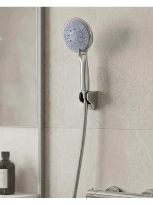 Zenvia Çok Fonksiyonlu 4 Kademeli El Duşu Seti Spiral Hortumlu Banyo Duş Başlığı