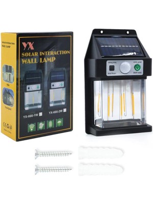 Epilons Güneş Enerjili Hareket Sensörlü Duvar Lambası