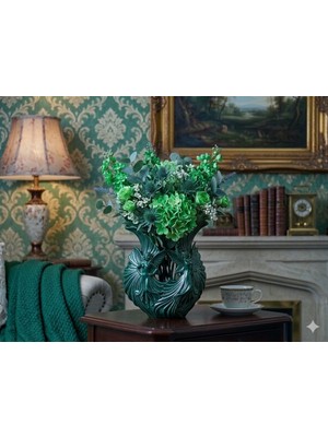 3D Meshing Dekoratif Ikiz Perili Meshing Vazo