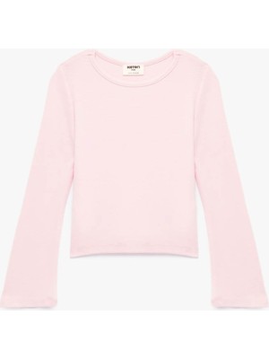 Koton 26YY59003194 Pembe Kız Çocuk Sweatshirt 6SKG10371AK