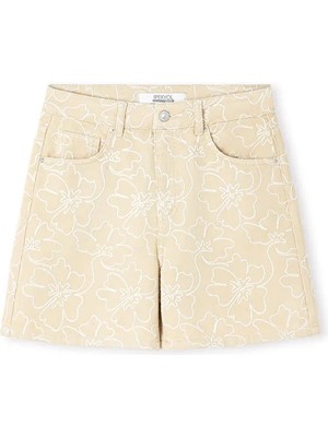İpekyol Çiçek nakışlı denim şort IS1260013073003