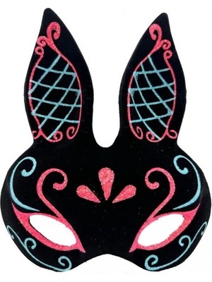 Epilons Siyah Kırmızı Tavşan Maskesi