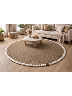 Armağan Garajı El Yapımı Jüt Ip Dekoratif Paspas Antre Mutfak Salon Kapı Önü Halısı Ölçü ve Renk Bilgisi Açıklamada