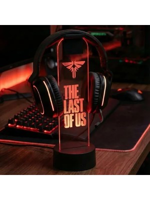 Tlou The Last Of Us Tasarımlı Dekoratif LED Işıklı Gaming Kulaklık Standı - Oyuncu Odası Aksesuarı