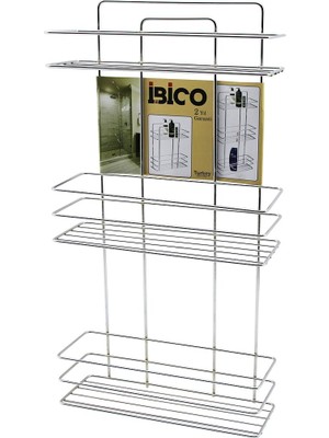 Elizmoda 3 Katlı - Dikdörtgen   Krom   Metal  Banyo Köşelik - Duşkabin Raf - Şampuanlık (5067)