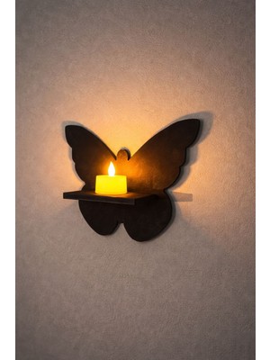 nextprintx Dekoratif Kelebek Duvar Rafı 3'lü Set Ev Dekoru Ev Dekorasyon