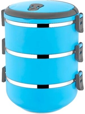 Elizmoda Sefer Tası Yemek Termosu Saklama Kabı Termosu 3lü - Mavi (5067)