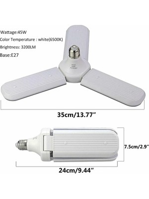 Elizmoda Sunlife Beyaz Işık 3 Pervaneli 45 Watt Tasarruflu (5067)