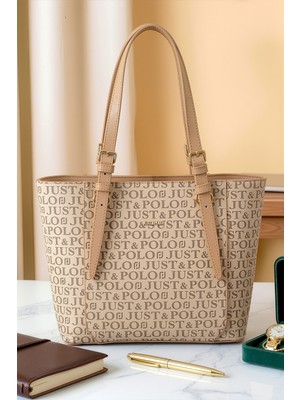 Just Polo Kadın Büyük Boy 4 Bölmeli Omuz & El Çantası (35X25 Cm)
