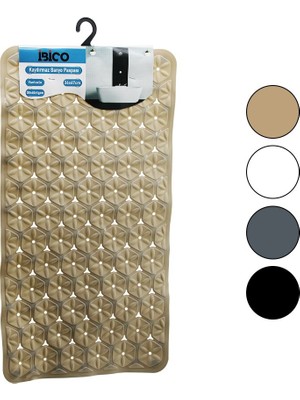 Elizmoda Dikdörtgen - Plastik Kabartma Çiçek Desen- Renkli 92PCS Vantuz Kaydırmaz Banyo- Küvet Paspas 36X67CM (5067)