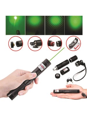 Elizmoda Şarjlı Yeşil Lazer Yakıcı Pointer 15 Km Lazer 1000 Mv (5067)