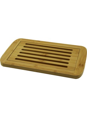 Elizmoda Izgaralı - Hazneli  Ahşap Bambu Kesim Panosu  21X36CM (5067)