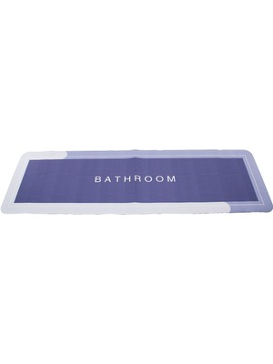 Elizmoda Dikdörtgen  Düz Renkli Su Emici - Sihirli  Banyo Paspası  Elastik  116 x 37.5cm (5067)