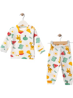 Sevilla Bebek Takım Karpuz Desenli Omuzdan Çıtçıtlı Üst Alt Set