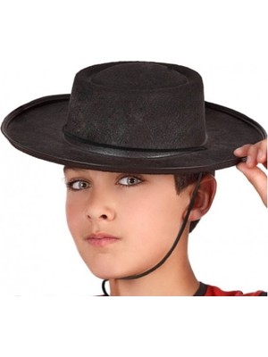 Epilons Siyah Renk Keçe Flamenko Şapkası Çocuk Boy