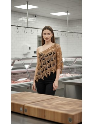 Gönülden Tasarım Özel Tasarım Simli Bolero Şal Aksesuar
