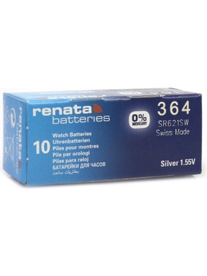 Pazarcan Renata 364 SR621SW 1.55V Alkalin Saat Pili 10 Adet