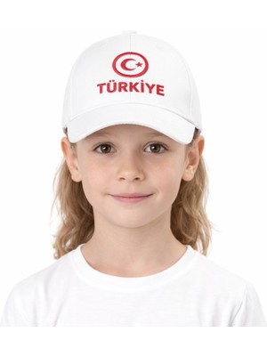 Reva Çocuk Kırmızı Türkiye Şapka – Ayarlanabilir Pamuklu Günlük Şapka 8/12 Yaş
