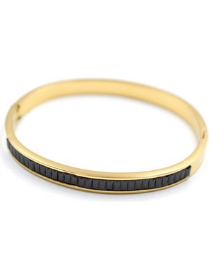 Aydogan's Baget Taşlı Bilezik - Siyah