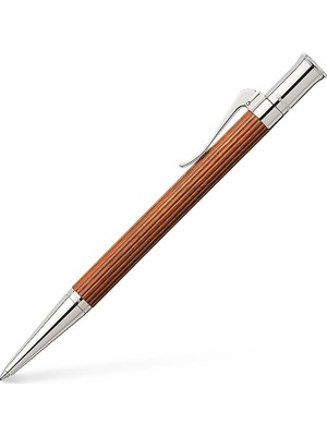 Von Faber-Castell Klasik Tükenmez Kalem, Pernambuco Ahşap Gövde, Platin Kaplama, B Uç Kalınlığı, El Yapımı