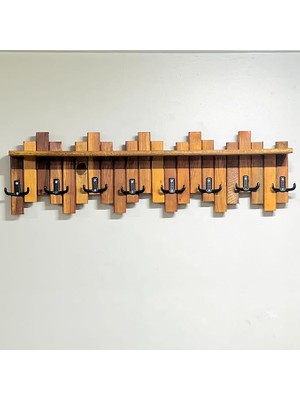 Duvar ve Kapı Askısı Elbise Askılık Portmanto 8 Askılı Piyano Raflı Model