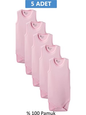 Aydogan's Pembe Askılı Body Zıbın 7-12 Yaş Çocuklar Için (3 Adet) Alttan Çıtçıtlı Özel Gereksini