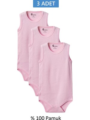 Aydogan's Pembe Askılı Body Zıbın 7-12 Yaş Çocuklar Için (3 Adet) Alttan Çıtçıtlı Özel Gereksini