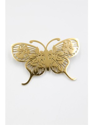 Aydogan's Çelik Kelebek Broş - Altın