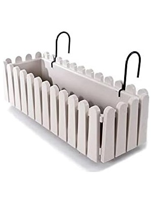 SO-İB02 Beyaz Askılı Balkon Saksı Takım 9 Lt No 2 00649