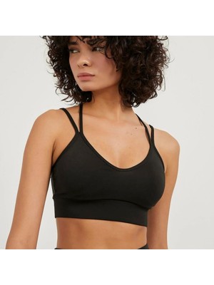 Piwow Kadın Çift Ip Askılı Kaplı  Crop Büstiyer