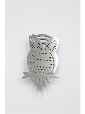 Aydogan's Çelik Baykuş Broş - Gümüş