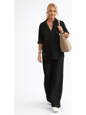 Keten Günlük Kadın Ikili Takım Alt Üst