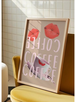 Des Vu Print Kahve Temalı Çerçevesiz Poster, Kahve Köşesi Mutfak Posteri