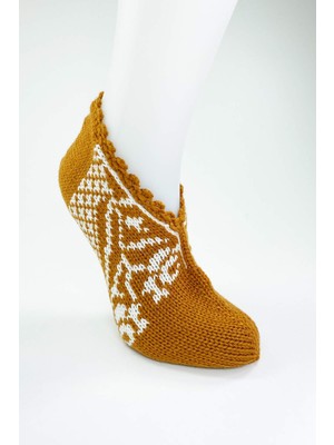 Aydogan's El Örgüsü Kışlık Şık Kadın Yün Patik D12