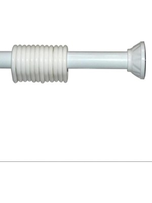 Home Banyo Duş Perde Borusu Yaylı 2 Mt, Düz Banyo Perdesi Borusu, Yaylı Ayarlanabilir Banyo Perde Borusu