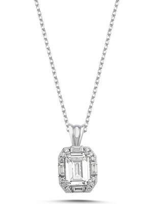 La Mia Felicita Gümüş Kolye Baget Taşlı