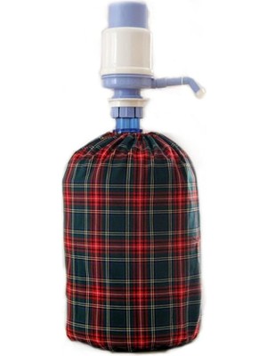 Kırmızı Ekoseli Damacana Kılıfı