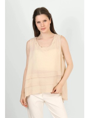 Des Concept Kadın Katmanlı Kolsuz Bluz