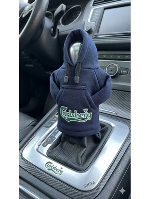 Carlsberg Dekor Otomobil Vites Poları - Hoodie Vites Topuz Kıyafeti - Polar Vites Topuzu Kılıfı