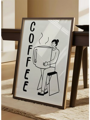 Des Vu Print Kahve Temalı Çerçevesiz Poster, Kahve Köşesi Mutfak Posteri