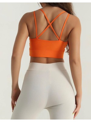 Piwow Kadın Çift Ip Askılı Kaplı  Crop Büstiyer