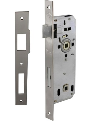 Wc Kapı Gömme Kilit Banyo Kilidi Oval Köşeli 45 mm Plastik Pvc Ahşap Panel Iç Kapı Uyumlu