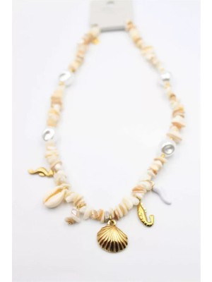 Aydogan's Doğal Taş Kolye - Krem