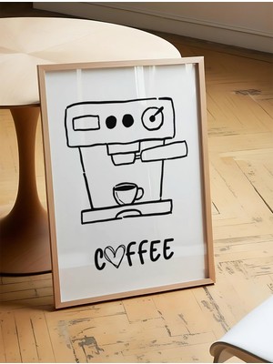 Des Vu Print Kahve Posteri, Kahve Köşesi Kahve Espresso Temalı Çerçevesiz Poster